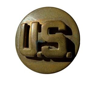 World War II U S Military Brass U.S. Screw Back Pin